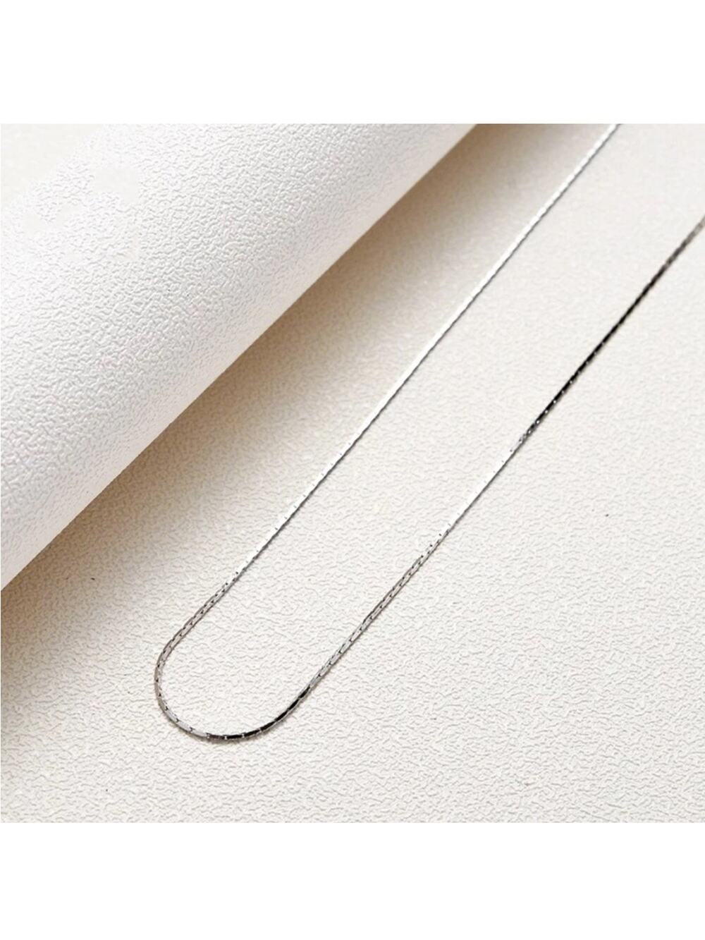 NEW sterling silver dainty bamboo chain necklace jewelry size 45cm B19